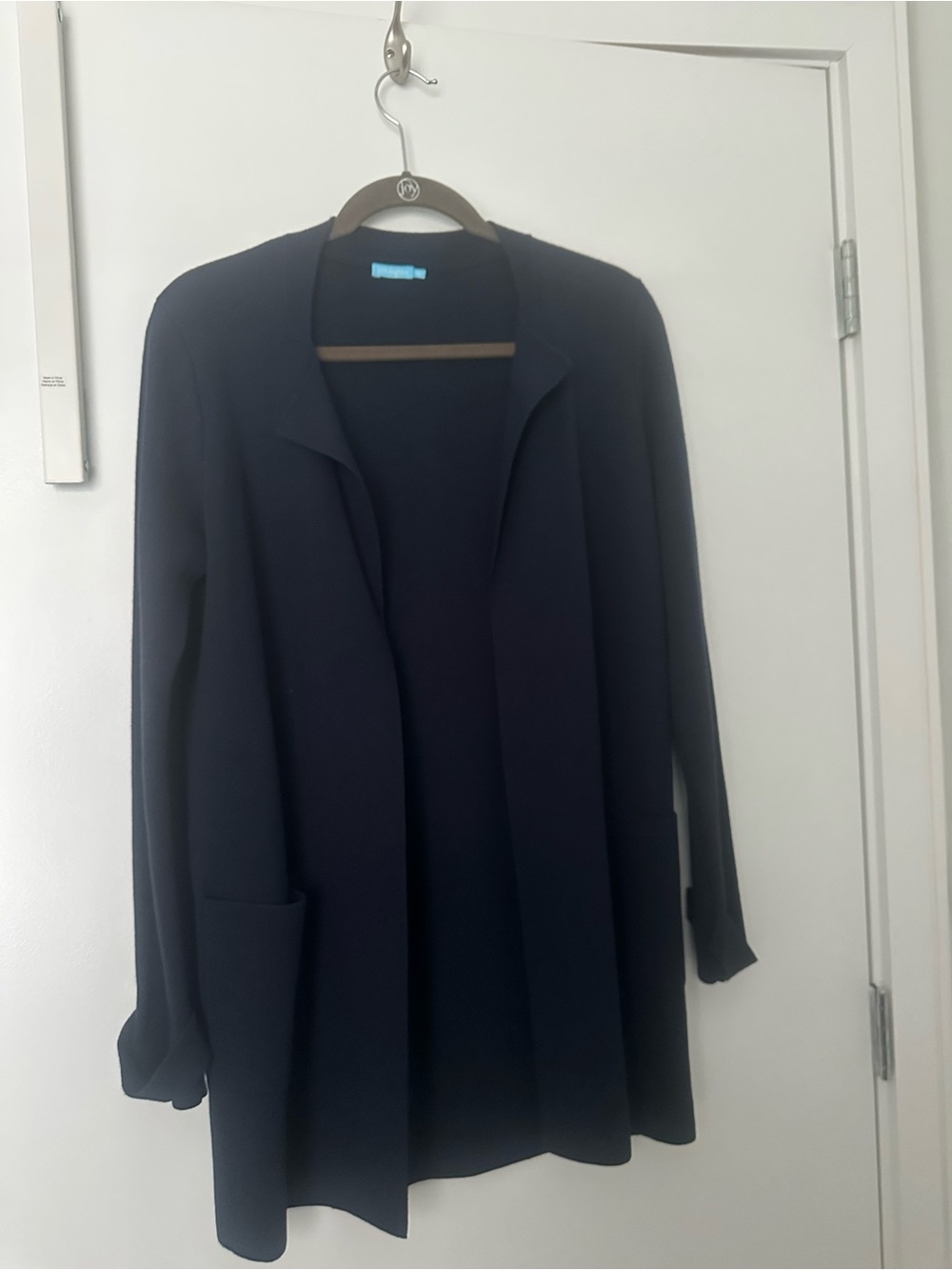 J. McLaughlin Navy Open-Front Blazer Cardigan
